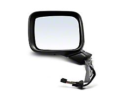 Powered Heated Manual Folding Mirror with Turn Signal; Textured Black; Driver Side (15-18 Jeep Renegade BU)