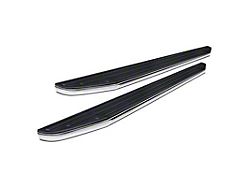 Premium Running Boards; Black with Stainless Steel Trim (15-23 Jeep Renegade BU)