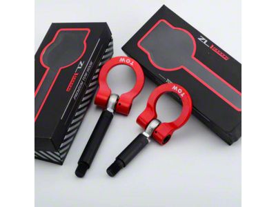 Premium Tow Hook with Red D-Ring; Front and Rear (15-23 Jeep Renegade BU)