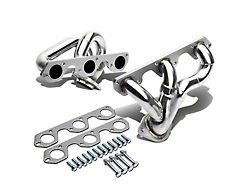 1-1/2-Inch Shorty Headers; Polished (07-11 3.8L Jeep Wrangler JK)