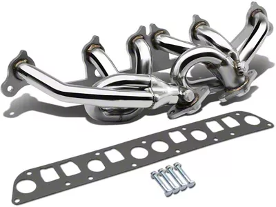 1-3/4-Inch Shorty Header; Polished (00-06 4.0L Jeep Wrangler TJ)