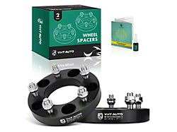 1-Inch 5-Lug Wheel Spacers; Black; Set of Two (07-18 Jeep Wrangler JK)