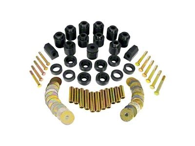 1-Inch Body Mount Lift; Black (87-95 Jeep Wrangler YJ)
