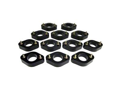 1-Inch Body Spacer Lift; Black (07-14 Jeep Wrangler JK)