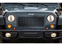 1-Piece Steel Grille; Bricks (07-18 Jeep Wrangler JK)