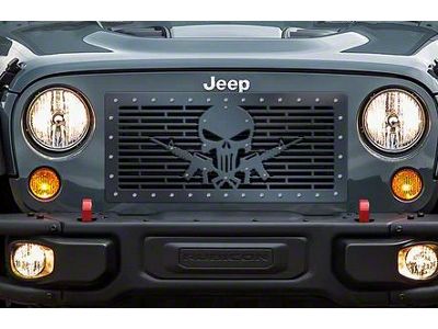 1-Piece Steel Grille; Punisher AR-15 (07-18 Jeep Wrangler JK)
