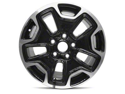 10-Slot Replica Black with Silver Accents Wheel; 17x7.5; 45mm Offset (18-25 Jeep Wrangler JL)