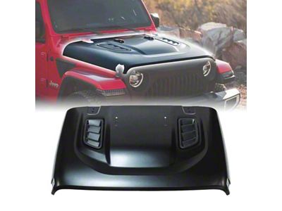 10th Anniversary Style Hood; Unpainted (18-25 Jeep Wrangler JL)