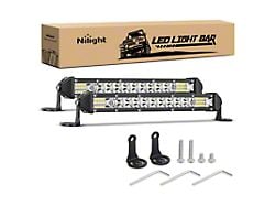 11-Inch Ultra-Slim Single Row LED Light Bars; Flood/Spot Combo (Universal; Some Adaptation May Be Required)