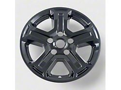 17-Inch Chrome Delete Wheel Skins; Gloss Black (18-23 Jeep Wrangler JL)