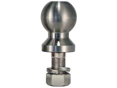 2-5/16-Inch Single Tow Ball; Stainless Steel