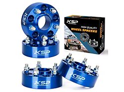 2-Inch Hubcentric Forged Wheel Spacers; Blue (07-18 Jeep Wrangler JK)
