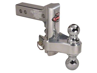 2-Inch Receiver Aluminum Adjustable Dual Ball Mount with 2-Inch Ball and 2-5/16-Inch Ball; 6-Inch Drop and 6-Inch Rise (Universal; Some Adaptation May Be Required)