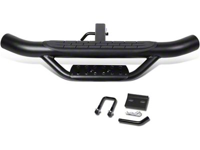 2-Inch Receiver Hitch Curved Step; Black (Universal; Some Adaptation May Be Required)
