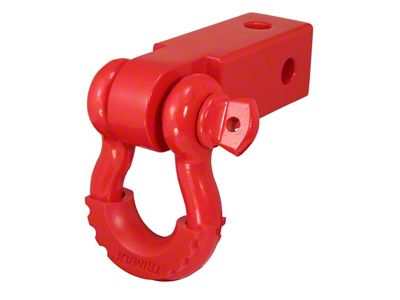2-Inch Receiver Hitch D-Ring; 3/4-Inch Diameter; Red