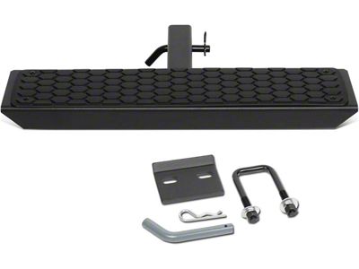 2-Inch Receiver Hitch Flat Step Board; Black (Universal; Some Adaptation May Be Required)