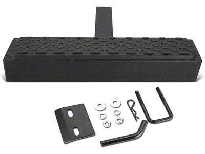 2-Inch Receiver Hitch Flat Step Board; Black (Universal; Some Adaptation May Be Required)