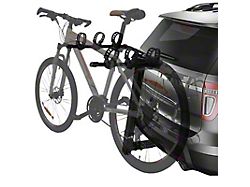 2-Inch Receiver Hitch Mounted 35-Degree Tilt Bike Rack; 3-Bike; Black (Universal; Some Adaptation May Be Required)