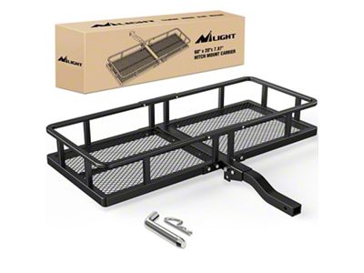 2-Inch Receiver Hitch Mounted Cargo Carrier; 60-Inch x 20-Inch