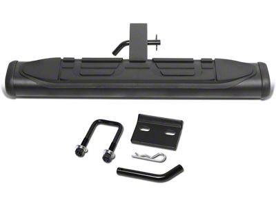 2-Inch Receiver Hitch Oval Step; Black (Universal; Some Adaptation May Be Required)