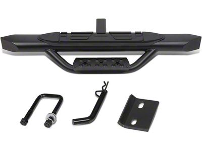 2-Inch Receiver Hitch Oval Step; Black (Universal; Some Adaptation May Be Required)