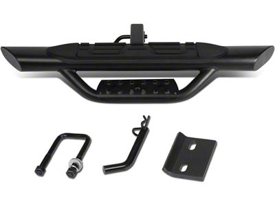 2-Inch Receiver Hitch Oval Step; Black (Universal; Some Adaptation May Be Required)