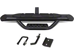 2-Inch Receiver Hitch Oval Step; Black (Universal; Some Adaptation May Be Required)