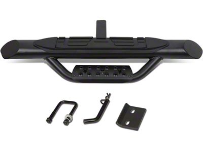 2-Inch Receiver Hitch Oval Step; Black (Universal; Some Adaptation May Be Required)