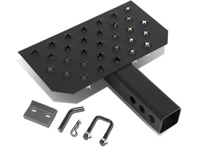 2-Inch Receiver Hitch Step Board; Black (Universal; Some Adaptation May Be Required)