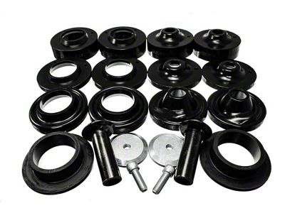 2-Inch Rock-Flex Adjustable Coil Spacer Set; Black (18-25 Jeep Wrangler JL)