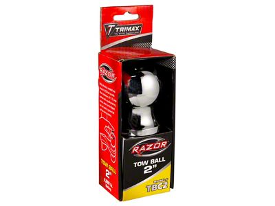 2-Inch Single Steel Tow Ball; Chrome Plated Steel