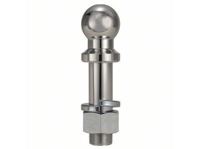 2-Inch Single Tow Ball for RAZOR Aluminum Adjustable HD Hitches; Chrome Plated Steel