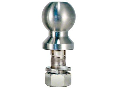 2-Inch Single Tow Ball for RAZOR RP and XTR Aluminum Hitches; Chrome Plated Steel