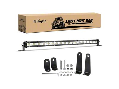 20-Inch Ultra-Slim Single Row LED Light Bar; Flood/Spot Combo (Universal; Some Adaptation May Be Required)