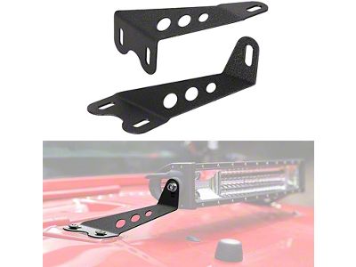 22-Inch Hood LED Light Bar Mounting Brackets (07-18 Jeep Wrangler JK)