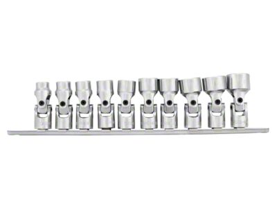 3/8-Inch Drive Metric Flex Socket Set; 10-Piece Set
