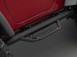 3-Inch Nerf Drop Side Step Bars; Black (07-18 Jeep Wrangler JK 2-Door)