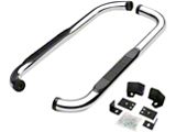 3-Inch Round Nerf Side Step Bars; Stainless Steel (87-06 Jeep Wrangler YJ & TJ, Excluding Unlimited)