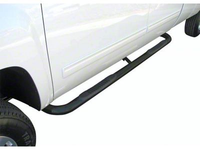 3-Inch Round Side Step Bars; Black (87-06 Jeep Wrangler YJ & TJ, Excluding Unlimited)