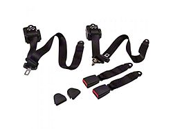 3-Point Retractable Seat Belts; Black (82-95 Jeep CJ7 & Wrangler YJ)