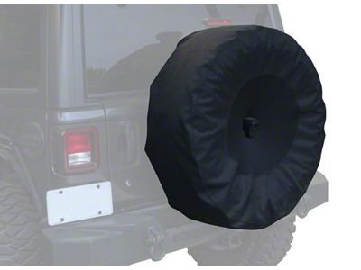 33 to 35-Inch Spare Tire Cover; Black (18-25 Jeep Wrangler JL)