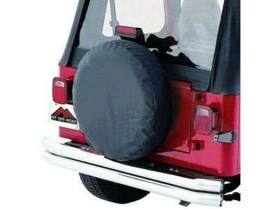 33 to 35-Inch Spare Tire Cover; Black Diamond (66-18 Jeep CJ5, CJ7, Wrangler YJ, TJ & JK)