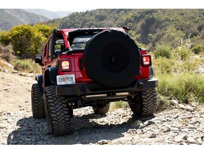37-Inch Spare Tire Cover; Black (18-25 Jeep Wrangler JL)