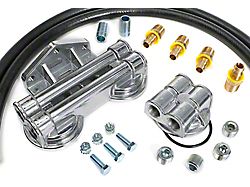 Double Oil Filter Relocation Kit with 90-Degree Bypass; 22mm x 1.50 Threads (21-22 Jeep Wrangler JL Rubicon 392)