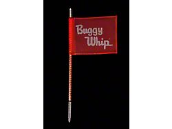 4-Foot Bright Red LED Whip with 10-Inch x 12-Inch Red Buggy Whip Flag; Quick Release Base (Universal; Some Adaptation May Be Required)