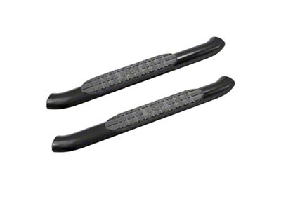 Pro Traxx 4-Inch Oval Side Step Bars; Black (18-25 Jeep Wrangler JL 2-Door)