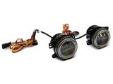 Quake LED Tempest 4-Inch Fog Lights with White DRL Halo and Amber Turn Signal (18-26 Jeep Wrangler JL)