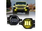 4-Inch III Series LED Fog Lights; Yellow (18-26 Jeep Wrangler JL)