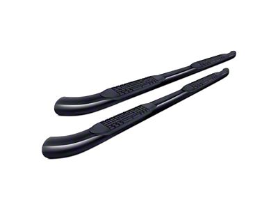 4-Inch Oval Curved Side Step Bars; Black (18-25 Jeep Wrangler JL 4-Door)