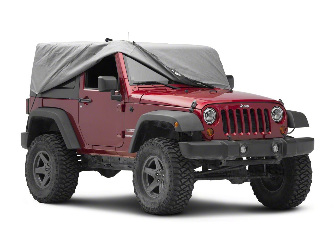 thumbnail interactive-video image 1 of Xtreme TruX Breathable Waterproof Cab Cover – 07-18 Jeep Wrangler JK 2DR – Gray – 4-Layer 1 of 2